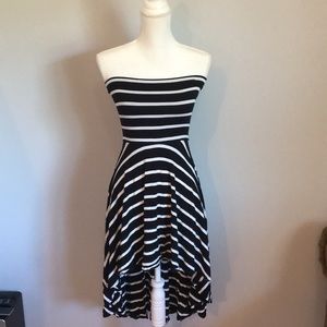 Aqua high-low strapless dress 👗